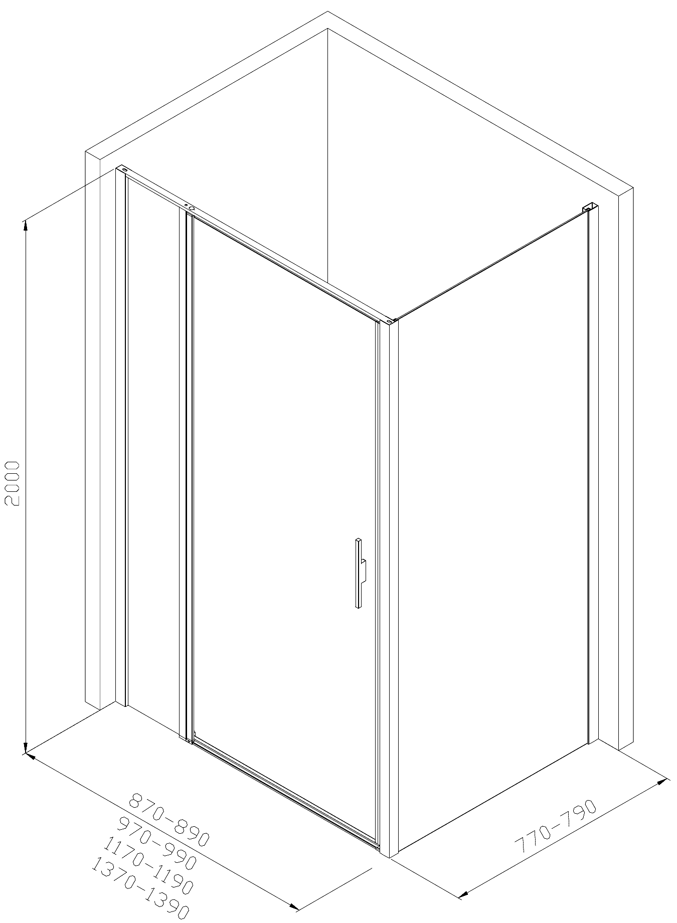 Душевой уголок Allen Brau Priority 100x80 3.31006.BBA + 3.31015.BBA черный браш