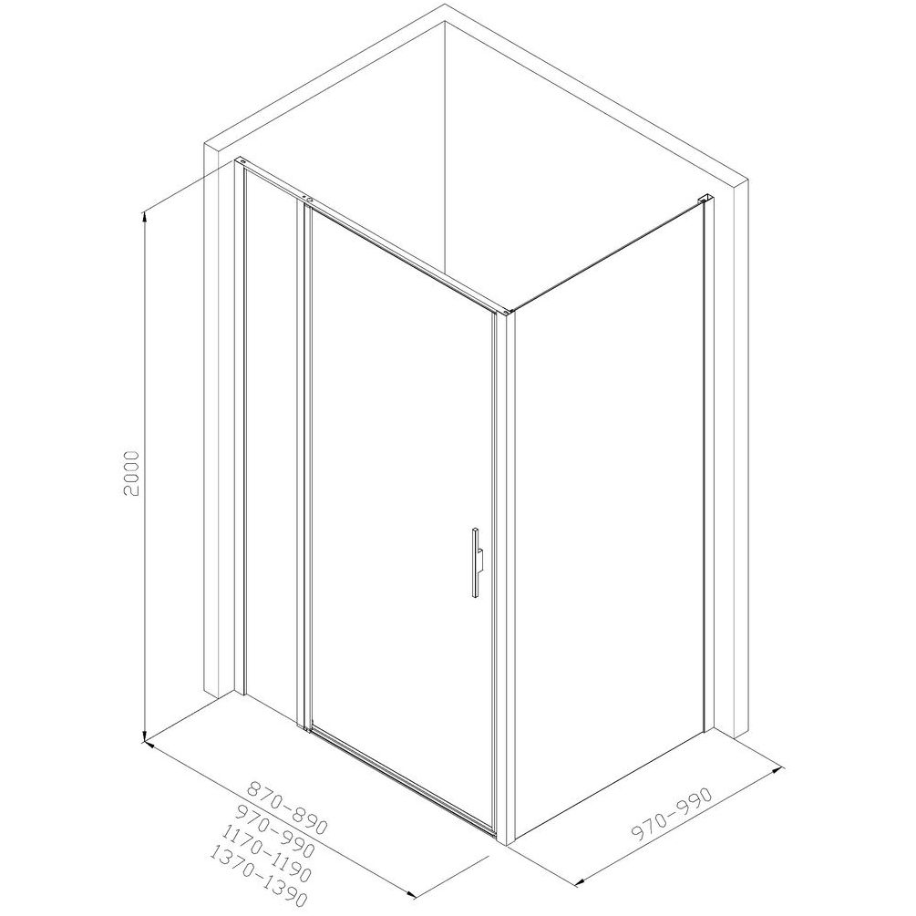 Душевой уголок Allen Brau Priority 100x100 черный браш 3.31006.BBA + 3.31021.BBA