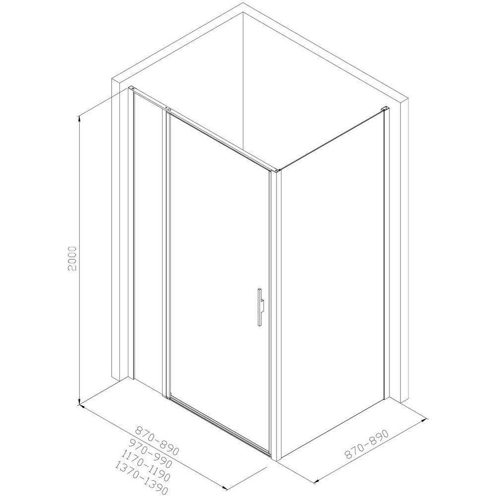 Душевой уголок Allen Brau Priority 90x90 3.31003.BBA + 3.31018.BBA черный браш