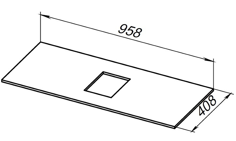 Столешница Allen Brau Priority 100 1.31011.G-S серый структ