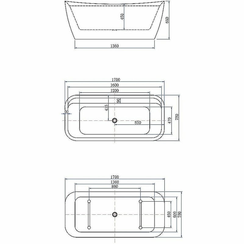 Акриловая ванна Allen Brau Infinity 2 170x78 2.21002.21 белый матовый