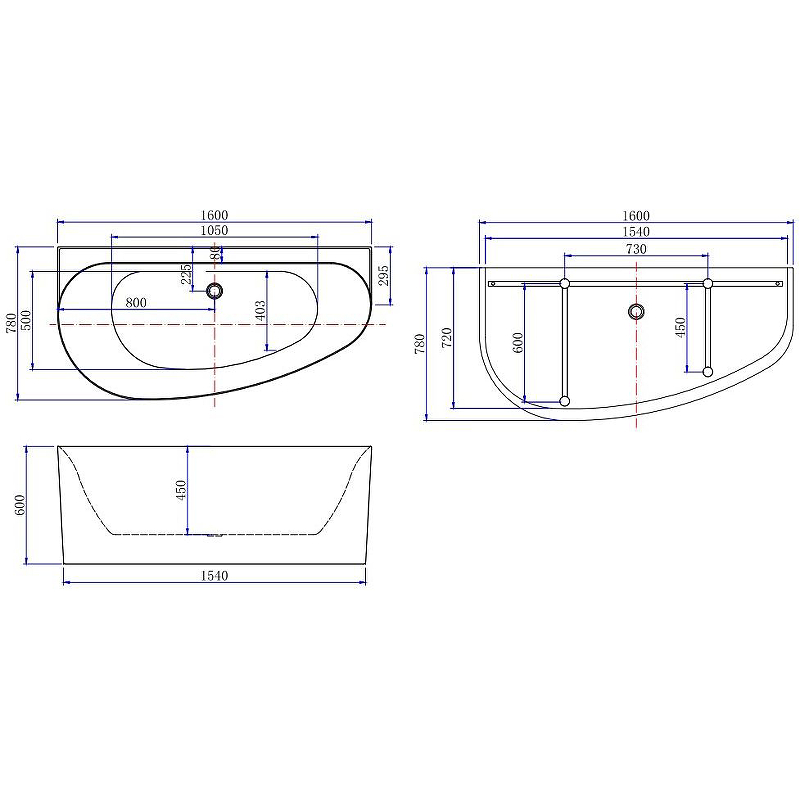 Акриловая ванна Allen Brau Priority L 5 А 160x78 2.31005.20A белый