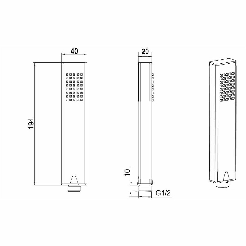 Душевой комплект  Allen Brau Infinity 302 Черный матовый