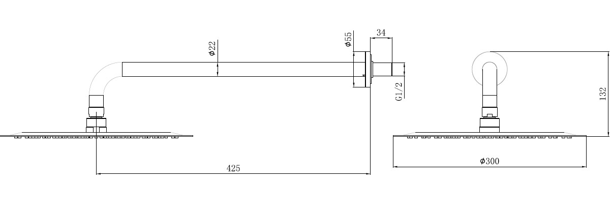 Верхний душ Allen Brau Priority 5.31A17-31 черный матовый