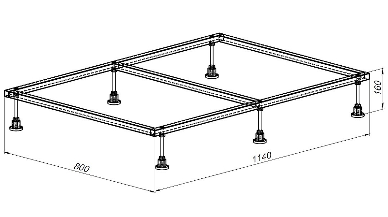 Каркас для поддона Allen Brau 120х90 8.00004