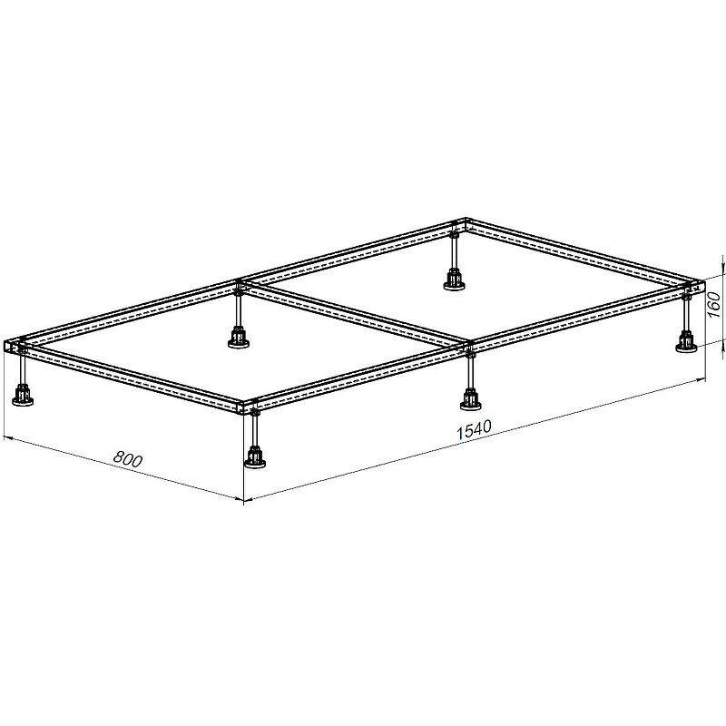 Каркас для поддона Allen Brau 160х90 8.00008