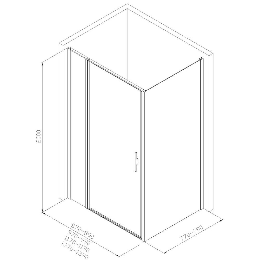 Душевой уголок Allen Brau Priority 100x80 3.31005.BA + 3.31014.BA серебро браш